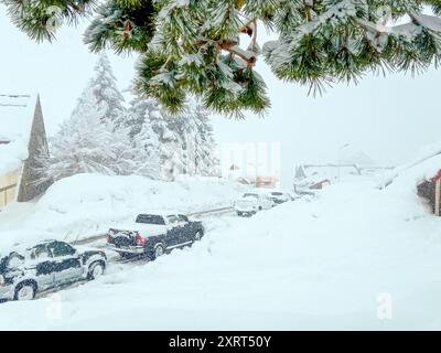 Sky Center, Las Leñas, Mendoza, Argentina. Foto Stock