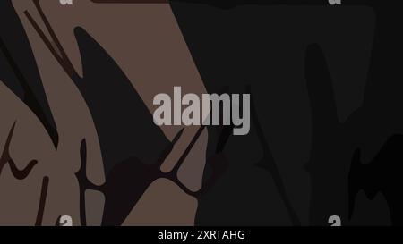 Composizione estetica astratta con una combinazione unica di forme e colori marroni Illustrazione Vettoriale