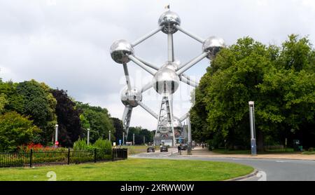 L'Atomium di Bruxelles, una famosa attrazione turistica in Belgio. Foto Stock
