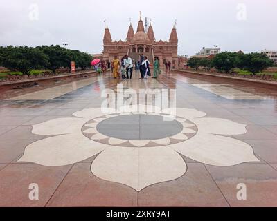 AMBE Gaon, Pune, India, 11-08-2024, BAPS Shri Swaminarayan Mandir, tempio indù. Foto Stock