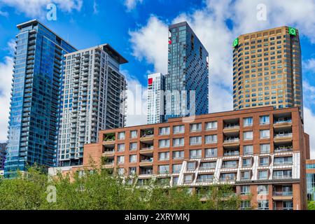 Gruppo di edifici nel centro di Montreal Foto Stock