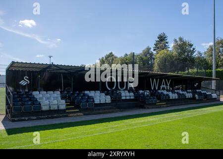 Landore, Swansea, Galles. 12 agosto 2024. The Our Way si trova presso lo Swansea City Academy JOMA High Performance Centre di Landore, Swansea, Galles, Regno Unito, il 12 agosto 2024. Crediti: Duncan Thomas/Majestic Media. Foto Stock