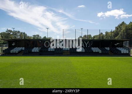 Landore, Swansea, Galles. 12 agosto 2024. The Our Way si trova presso lo Swansea City Academy JOMA High Performance Centre di Landore, Swansea, Galles, Regno Unito, il 12 agosto 2024. Crediti: Duncan Thomas/Majestic Media. Foto Stock