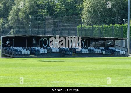 Landore, Swansea, Galles. 12 agosto 2024. The Our Way si trova presso lo Swansea City Academy JOMA High Performance Centre di Landore, Swansea, Galles, Regno Unito, il 12 agosto 2024. Crediti: Duncan Thomas/Majestic Media. Foto Stock