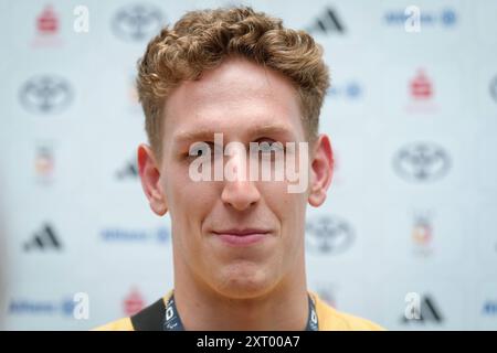 Empfang der Deutschen Olympia Mannschaft 2024 a Koeln Koeln Nordrhein-Westfalen Deutschland *** accoglienza per la squadra olimpica tedesca 2024 a Colonia Colonia Nord Renania-Vestfalia Germania Foto Stock