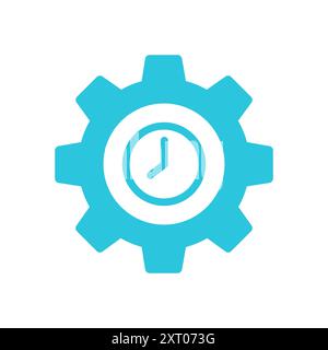 Tempo effettivo. isolato su sfondo bianco. Dal set di icone blu. Illustrazione Vettoriale