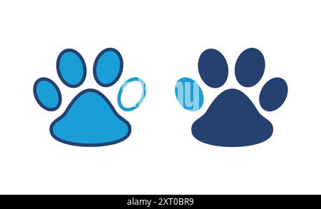 Vettore icona Paw. vettore icona stampa paw. zampa di cane o gatto Illustrazione Vettoriale