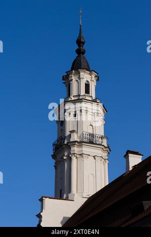 Torre del Municipio di Kaunas. Kaunas, Lituania Foto Stock