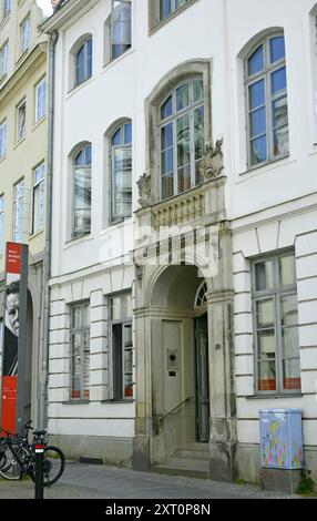 Il Willy Brandt House Museum è dedicato al Cancelliere federale e vincitore del Premio Nobel per la pace a Lübeck, in Germania Foto Stock