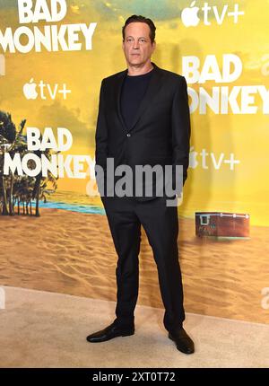 Westwood, Stati Uniti. 12 agosto 2024. Vince Vaughn arriva alla Apple TV 'Bad Monkey' Hollywood Premeire al Hammer Museum il 12 agosto 2024 a Westwood, CA. © Lisa OConnor/AFF-USA.com credito: AFF/Alamy Live News Foto Stock