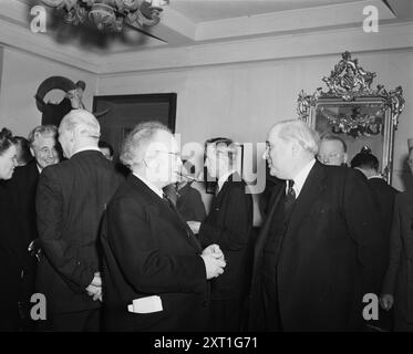 Attuale 04-1949: Dove è stato deciso il destino della regione nordica. Vertice di politica estera nordica. Foto: Sverre A. Børretzen / Aktuell / NTB ***la foto non viene elaborata*** il testo dell'immagine viene tradotto automaticamente. il testo dell'immagine viene tradotto automaticamente Foto Stock