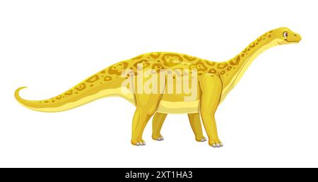 Dinosauro preistorico Amygdalodon per bambini dino giocattoli cartoni animati, personaggio vettoriale lucertola giurassica. Divertente dino Amygdalodon con volto carino per bambini educazione preistorica o gioco di archeologia dei dinosauri Illustrazione Vettoriale