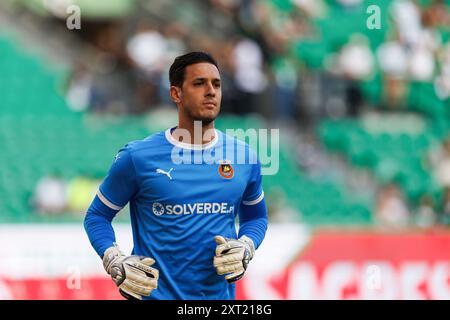 Lisbona, Portogallo. 09 agosto 2024. Jhonatan da Silva Pereira, noto come Jhonatan (Rio Ave FC) visto durante la partita di Liga Portugal tra le squadre dello Sporting CP e Rio Ave FC all'Estadio Jose Alvalade. Sporting CP ha vinto 3-1 (foto di Maciej Rogowski/SOPA Images/Sipa USA) crediti: SIPA USA/Alamy Live News Foto Stock