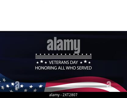 Riflessioni per il Veterans Day in onore dei sacrifici dei nostri militari Illustrazione Vettoriale