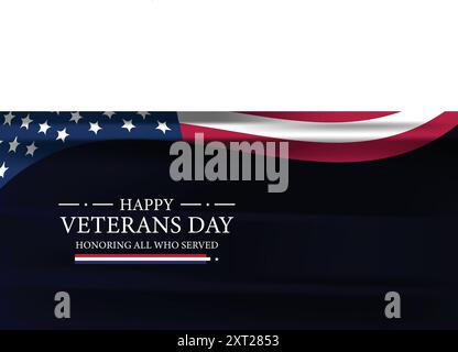Riflessioni per il Veterans Day in onore dei sacrifici dei nostri militari Illustrazione Vettoriale