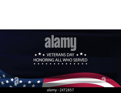 Riflessioni per il Veterans Day in onore dei sacrifici dei nostri militari Illustrazione Vettoriale