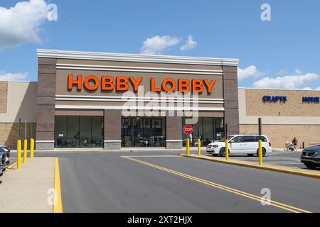 Una vista esterna di un negozio di artigianato della hall Hobby. L'hobby lobby è un rivenditore privato di arti e artigianato con oltre 1.000 negozi in quarantotto stati. (Foto di Paul Weaver / SOPA Images/Sipa USA) Foto Stock