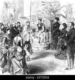 La principessa Louisa apre il bazar per il North-Eastern Hospital for Children, 1870. "Il North-Eastern Hospital for Children, attualmente situato al numero 125 di Hackney-Road, vicino alla Shoreditch Church [a Londra], ha fornito assistenza a 15.000 pazienti ambulatoriali dal suo inizio, due o tre anni fa; ma ha spazio solo per dodici ricoverati, e la commissione lancia quindi un appello speciale alla liberalità pubblica affinché un fondo fornisca un nuovo edificio. Al City Terminus Hotel, Cannon-Street, si è tenuto un elegante bazar per ottenere i soldi per questo scopo. E' stato aperto... da sua altezza reale, la Principessa Louisa. Foto Stock
