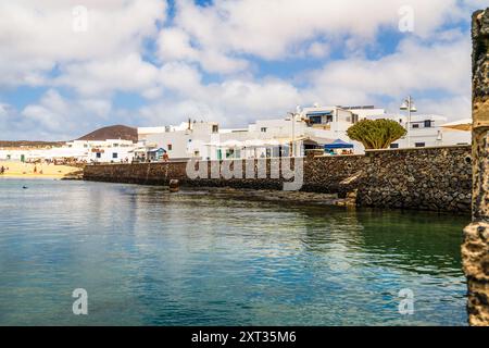Splendida costa dell'isola di la Graciosa, una delle Isole Canarie, Spagna Foto Stock