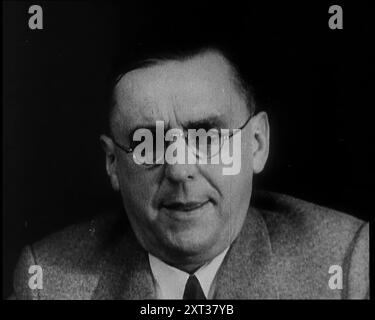 Il volto di Anton Cermak, il sindaco di Chicago, che fu ucciso al posto di Franklin D Roosevelt durante un tentativo di assassinio al presidente entrante, 1932. STATI UNITI. Quando il presidente eletto [FDR] era in visita a Miami, in Florida, lì nel buio, qualcuno gli ha sparato. Il colpevole fu allontanato, ma anche se aveva mancato la sua mira, aveva trovato un bersaglio. Il sindaco di Miami, Cermak. Quindi, al posto di Franklin Roosevelt, il sindaco Cermak ha perso la vita. Si dice che prima di morire, una delle ultime cose che disse fu: "Sono contento che sia stato io". Da "Time to Remember - intorno al Corne Foto Stock