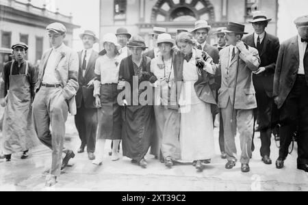 Lillian Rubel, Becky Edelson, Louise Berger e Alexander Berkman, 1914 anni. Foto Stock