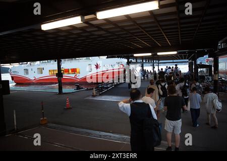 Itsukushima (alias Miyajima), Hatsukaichi, Hiroshima, Giappone. Foto Stock