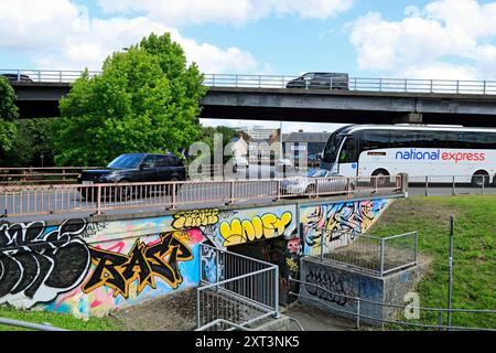 Gabalfa Interchange, Cardiff, Galles del Sud. Foto Stock