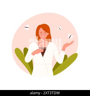 Personalità ESFJ MBTI, estroversa con sensoriali divertenti e illustrazione del vettore di temperamento Illustrazione Vettoriale