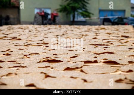 produzione di tarhana e essiccazione di tarhana Foto Stock