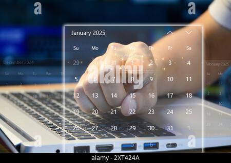 Pianificazione e strategie per il progresso o il successo dell'attività in borsa, successo nel 2025 Foto Stock