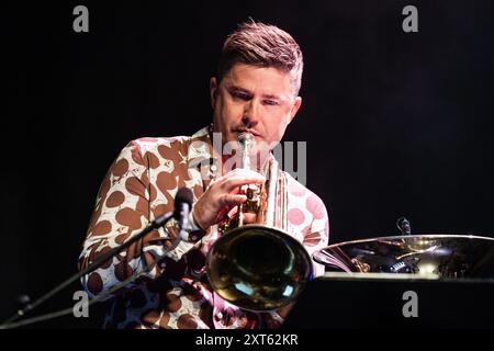 Daniel Herskedal si esibisce dal vivo all'Oslo Jazz Festival il 13 agosto 2024 Foto Stock