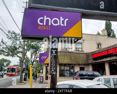 Toronto, ON, Canada – 17 aprile 2024: Visualizza su Chatr mobile sign in Toronto. Foto Stock