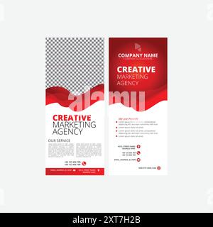 Moderno modello di design per banner rollup Illustrazione Vettoriale