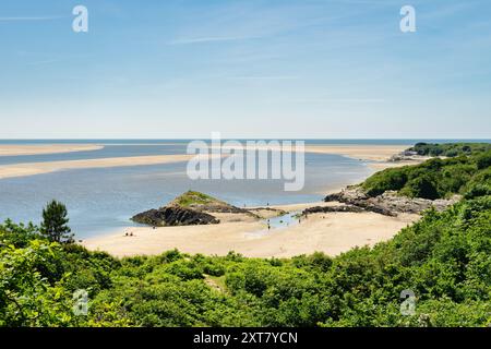 Borth-y-Gest Beach - Sandy Beach, Galles Foto Stock