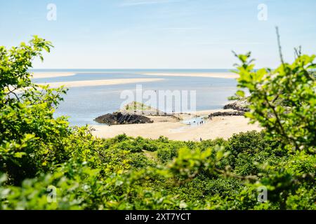 Borth-y-Gest Beach - Sandy Beach, Galles Foto Stock