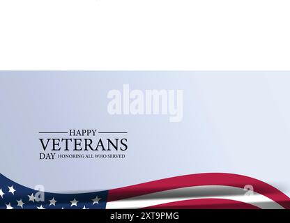 Riflessioni per il Veterans Day in onore dei sacrifici dei nostri militari Illustrazione Vettoriale