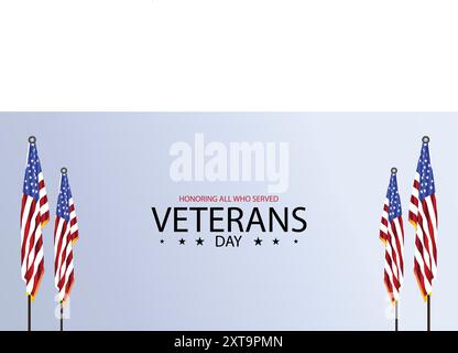 Riflessioni per il Veterans Day in onore dei sacrifici dei nostri militari Illustrazione Vettoriale