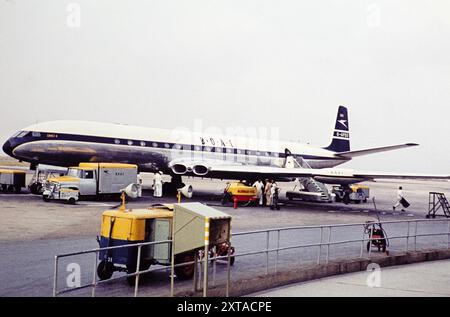 BOAC British Overseas Airways Corporation, De Havilland 106 Comet 4 aereo di linea, G-APDO, primi anni '1960 Foto Stock