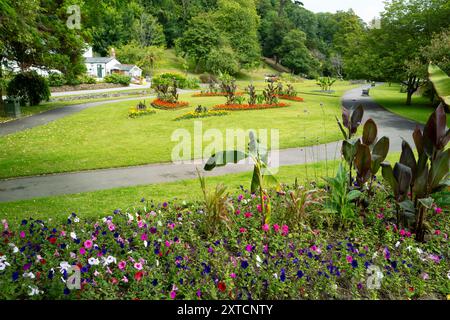 I pluripremiati Trenance Gardens di Newquay, in Cornovaglia, nel Regno Unito. Foto Stock