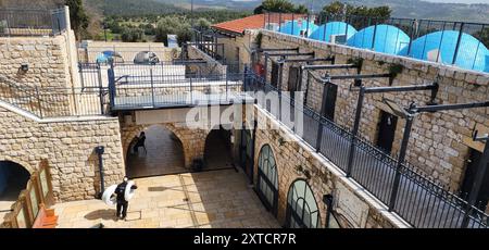 La tomba di Shimon bar Yochai o Kever Rashbi sul Monte Meron è il tradizionale luogo di sepoltura del rabbino mishnaico del II secolo Shimon bar Yochai. A PL Foto Stock