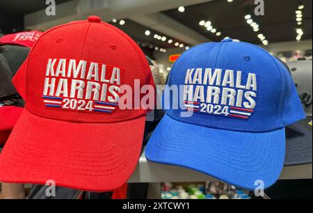 MERCHANDISING PER LA CAMPAGNA PRESIDENZIALE AMERICANA NEI NEGOZI DI NEW YORK Foto Stock