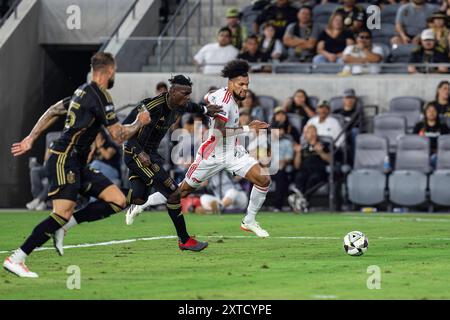 Durante una partita della Leagues Cup, martedì 13 agosto 2024, al BMO Stadium di Los Angeles, CALIFORNIA. LAFC ha sconfitto i Earthquakes 4-1. (Jon Endow/immagine di S Foto Stock