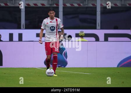 Milano, Italia. 13 agosto 2024. Davide Bettella, durante l'AC Milan contro il Monza, il Trofeo Silvio Berlusconi, allo Stadio Giuseppe Meazza. Crediti: Alessio Morgese/Alessio Morgese/Emage/Alamy live news Foto Stock