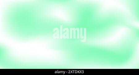 Sfumatura verde e bianca sfondo minimo per sfondo, intestazione Web e banner. Consistenza liscia e sfocata per un ambiente ecologico, naturale e organico Illustrazione Vettoriale