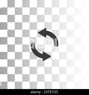 Frecce nere in un cerchio isolate su un vettore di sfondo bianco. Semplici frecce nere. La direzione delle frecce in un cerchio. Cerchio chiuso con freccia Illustrazione Vettoriale