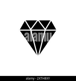 Logo Diamond Icon. simbolo e simbolo delle gemme diamantate Illustrazione Vettoriale