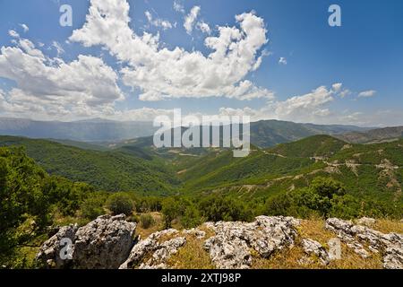 Parco nazionale di Hotova Dangell con vista su Alipostivan Foto Stock