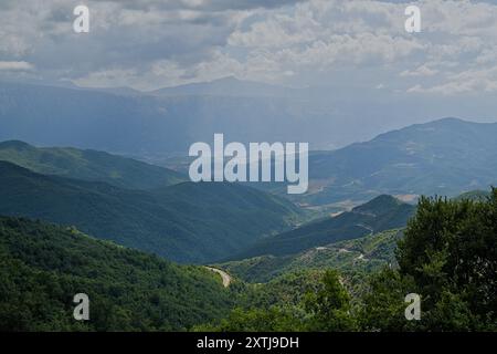 Parco nazionale di Hotova Dangell con vista su Alipostivan Foto Stock