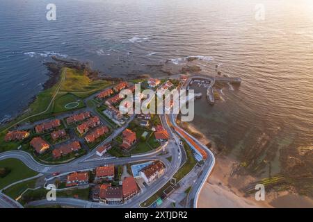 Veduta aerea di Comillas sul nord della Spagna Foto Stock