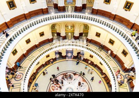 Interno del Campidoglio dello stato del Texas, Austin, Texas, Stati Uniti Foto Stock
